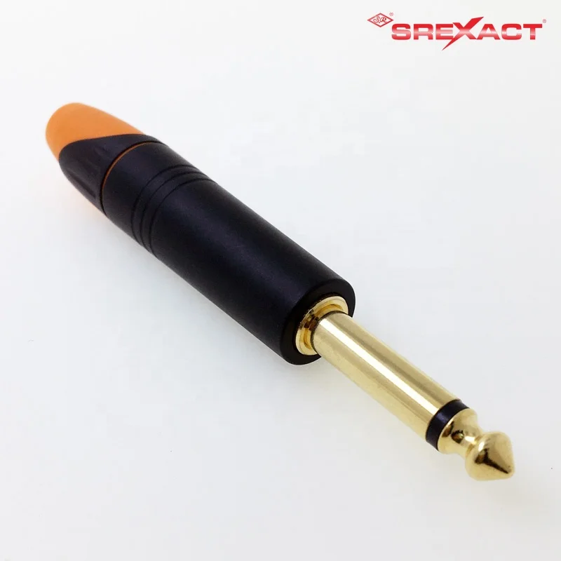 Professional audio connector 6.35mm mono jack cable