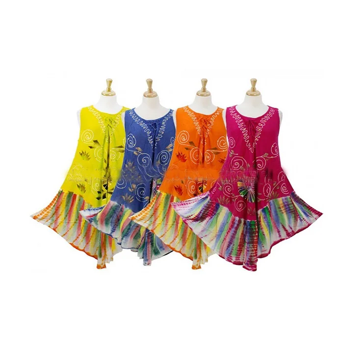 Trendy Bright Color Viscose Umbrella Dress