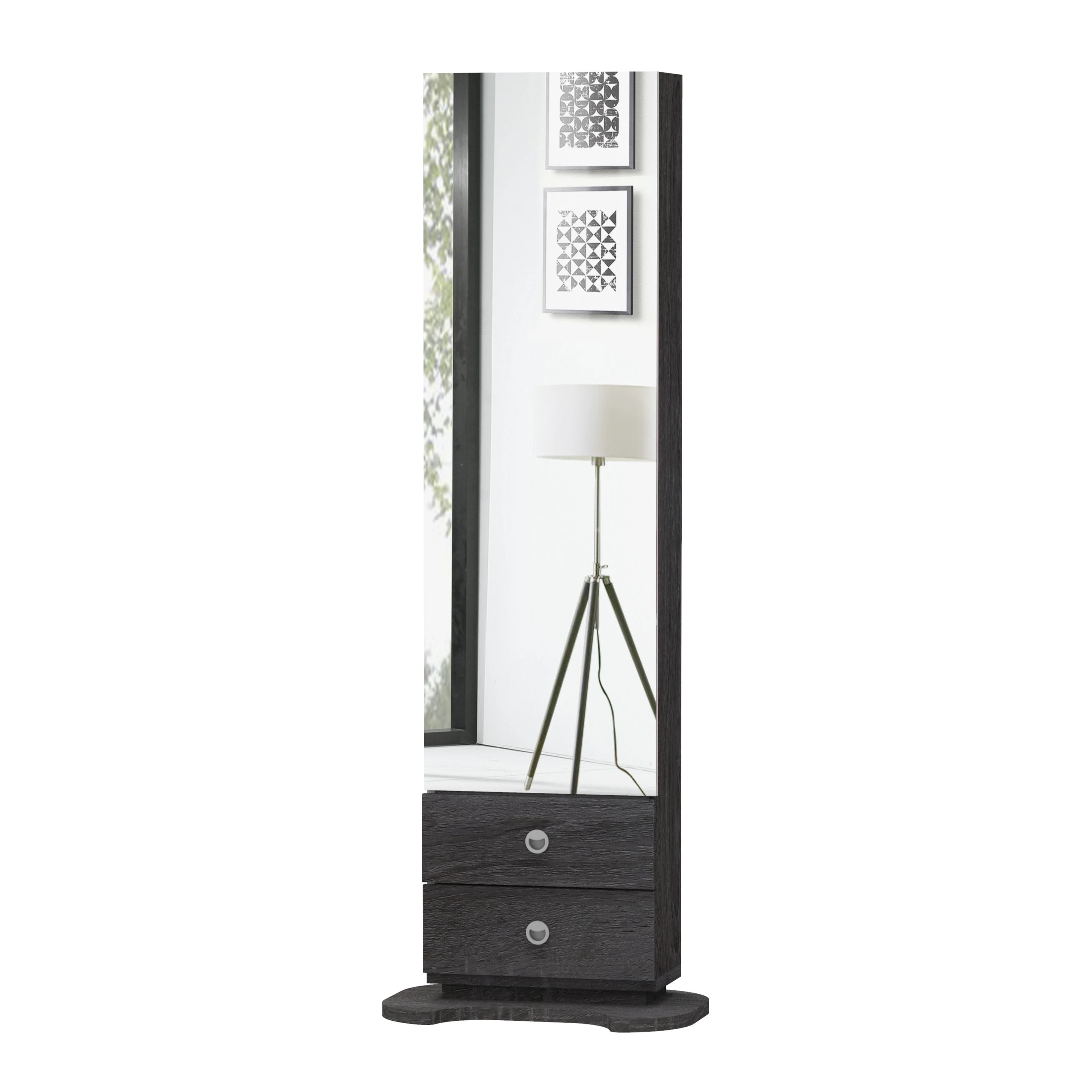 Malaysia-Made 1510 Dressing Table with Full-Length Wooden Mirror Modern Design for Home Hotel Laundry Use