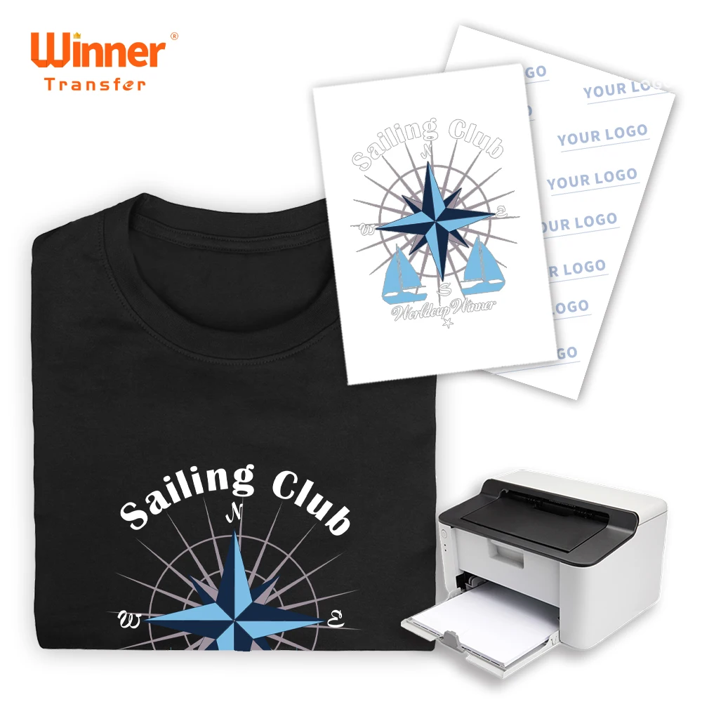 T-shirt printing Film Free Pack of 100 Sheets heat transfer paper laser for Dark and Light/White Fabrics
