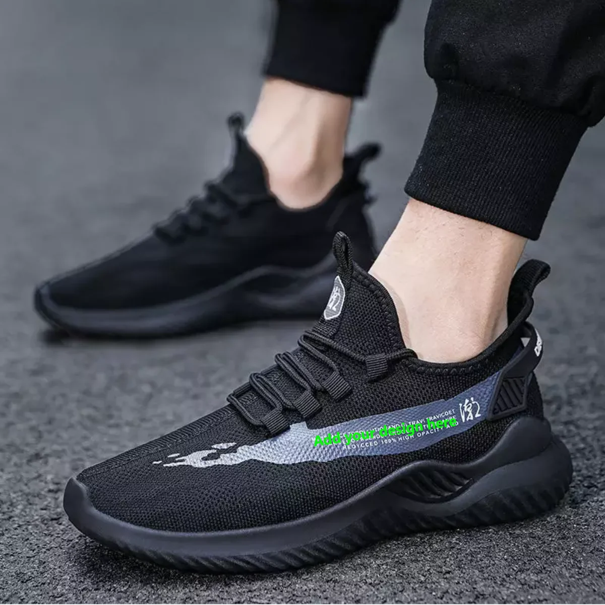 Factory sale Men Sport Running Sneaker Shoes Custom Brand Designer Fashion Trend Walking Shoes Breathable Casual Shoes