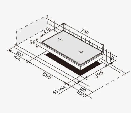 220V GS Built-in Household Touch Keys Double Burners Induction Cooker OEM