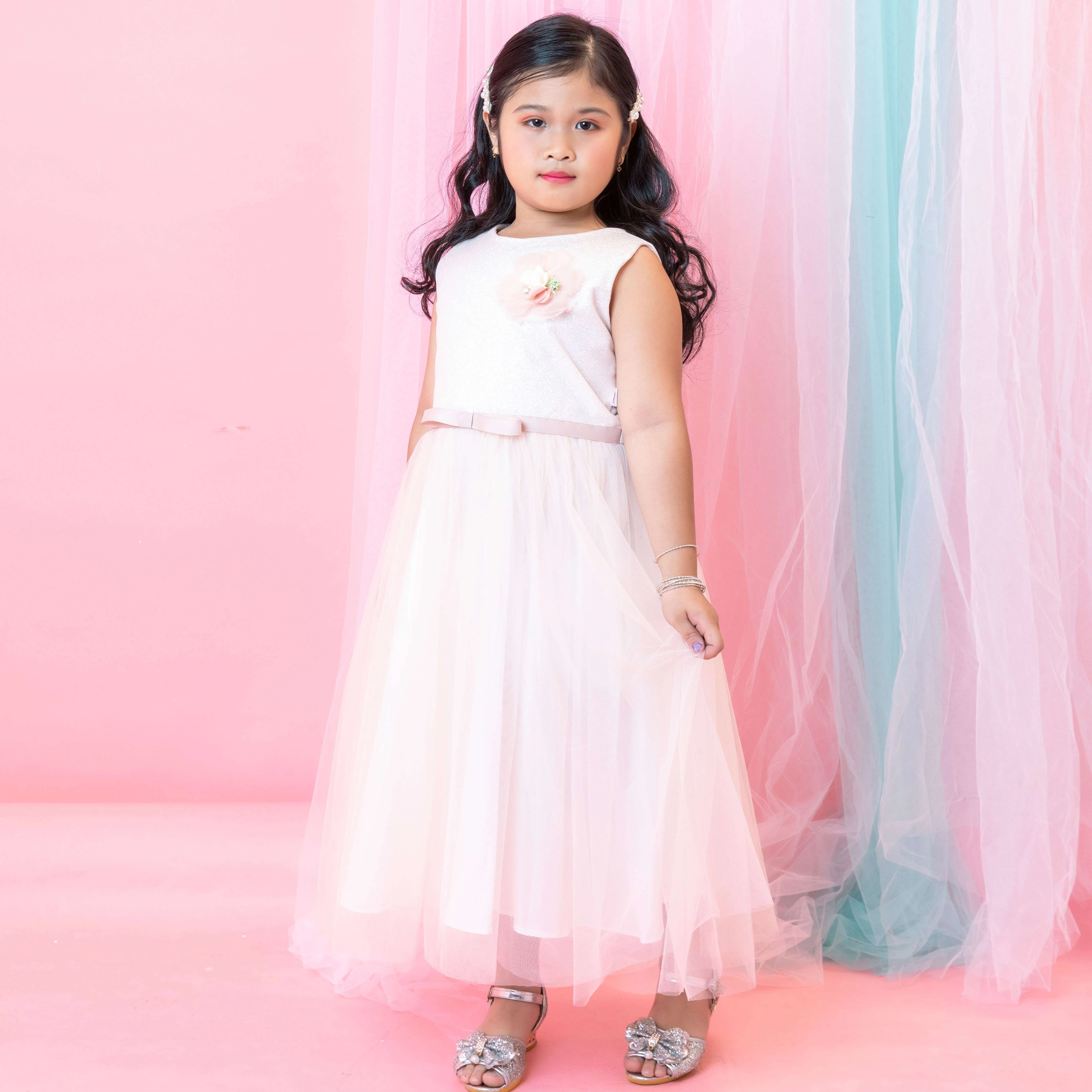  Платье принцессы ручной работы с юбкой платье для От 1 до 12 лет; Вечерние платья девочек; Королевский стиль; Платья детей