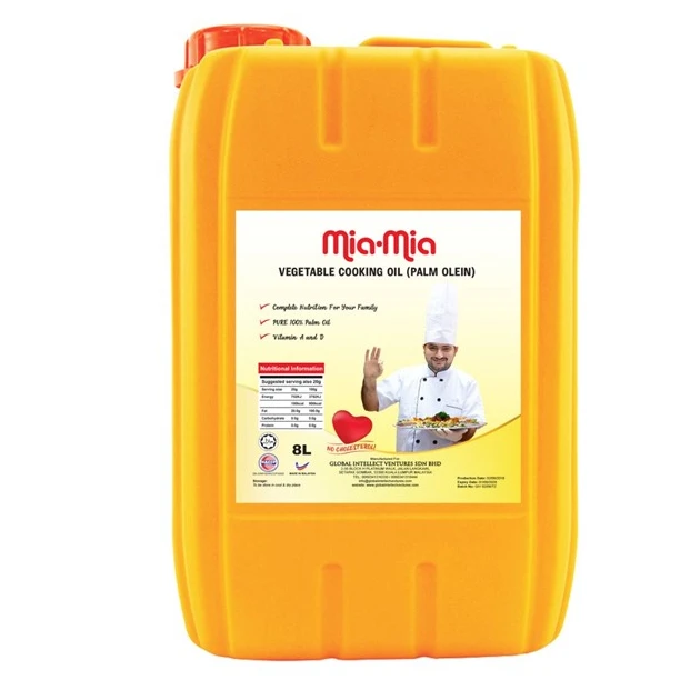 Кулинарное масло MIA из Малайзии, Размер 8 л, jerrycan, белый/желтый, дешевое растительное кулинарное масло из Малайзии, оптовая цена