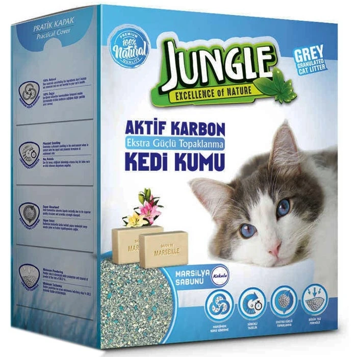 Jungle Active Carbon Aloe Vera 6 LT Cat Litter - 3 PCS