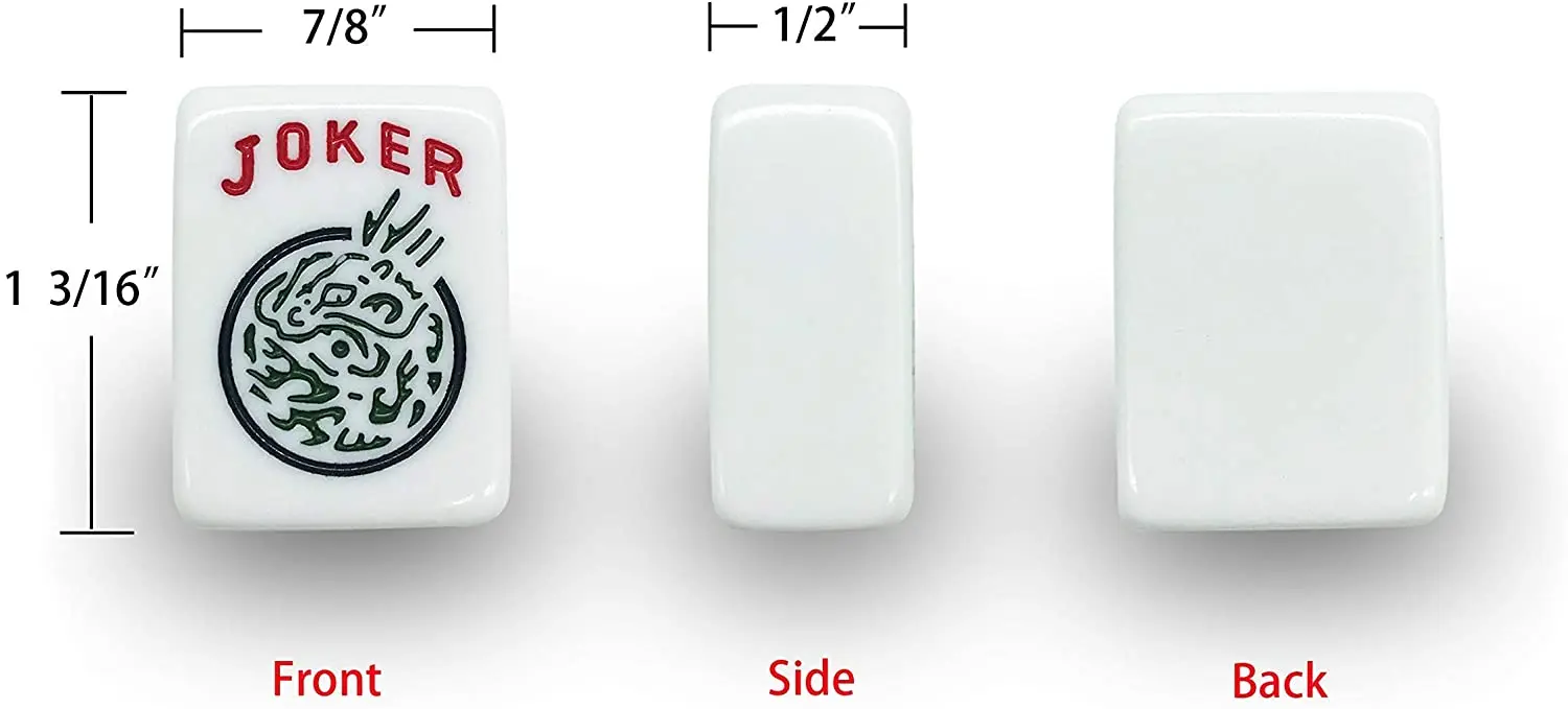 Customized Mahjong Set 166 Mahjong tiles with cloth bag Portable American Mahjong