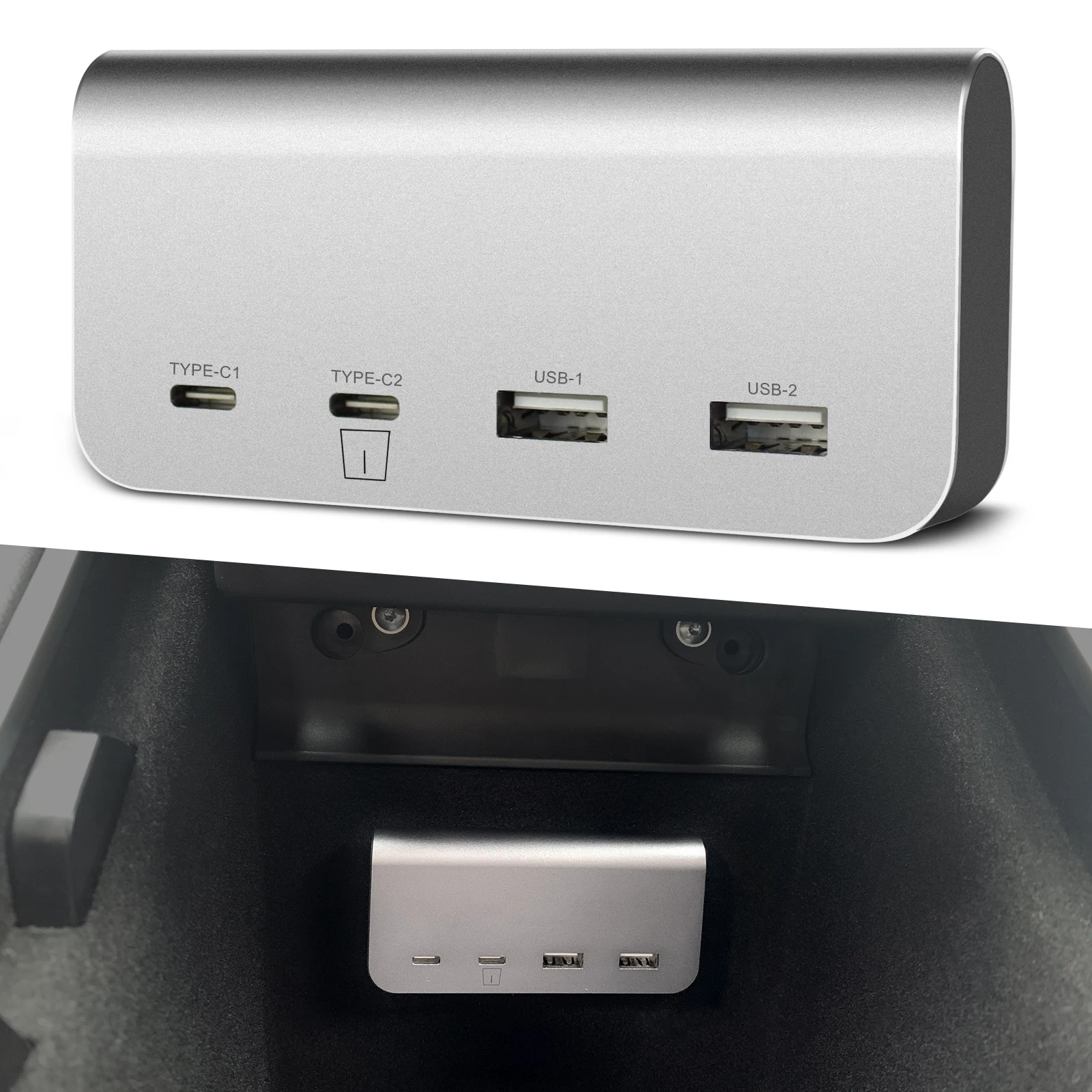 
 Автомобильные аксессуары, USB-концентратор с USB + type C pd, поддержка быстрой зарядки для Tesla model 3, модель Y  
