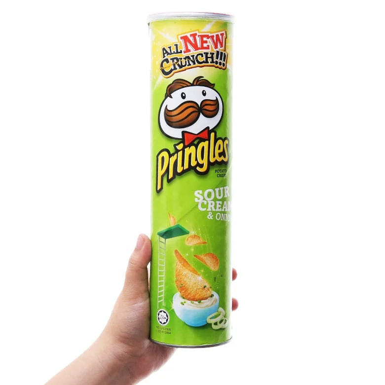 PRINGLES POTATO CRISPS SOUR CREAM & ONION 147G