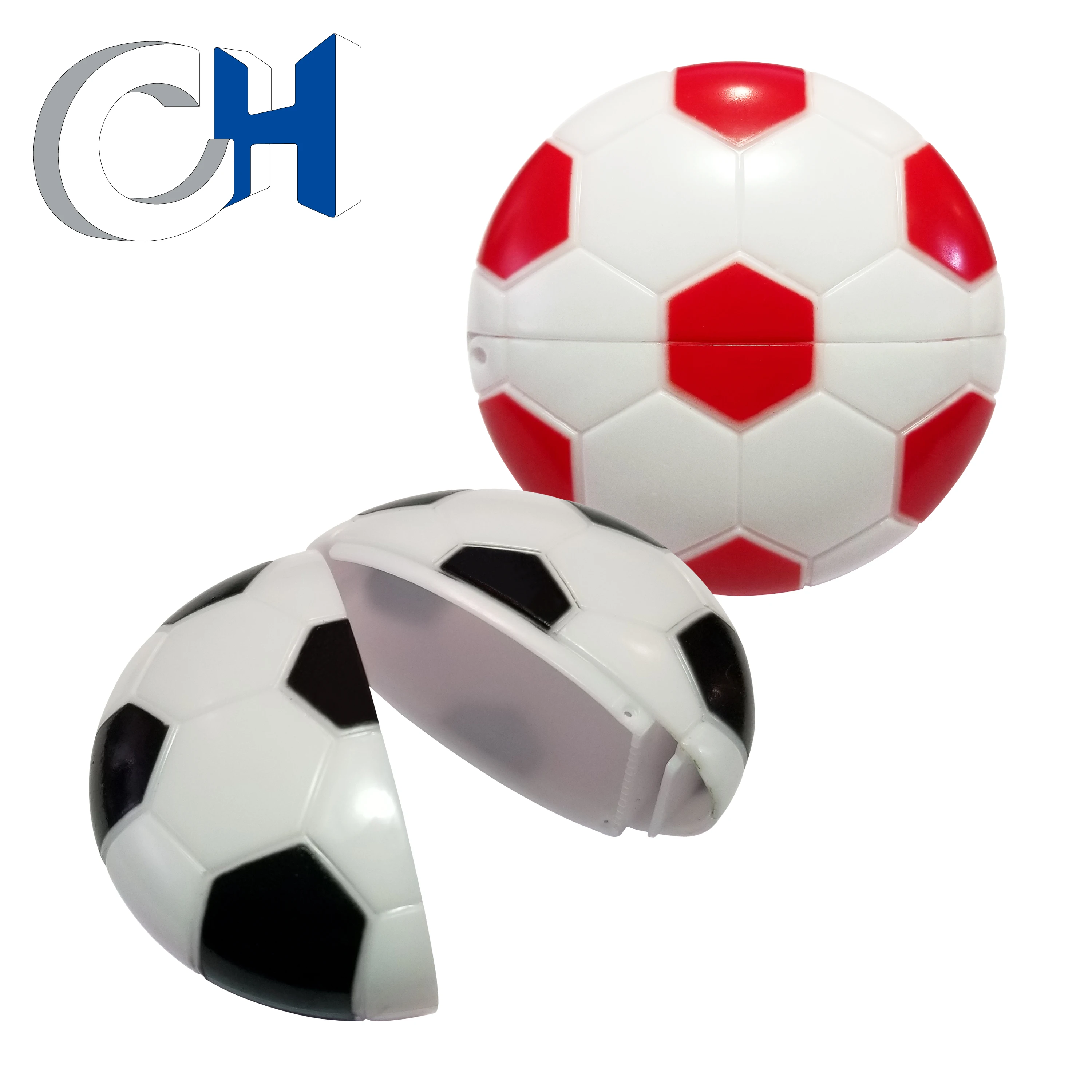 High Quality Stylish yellow blue plastic football candy toy