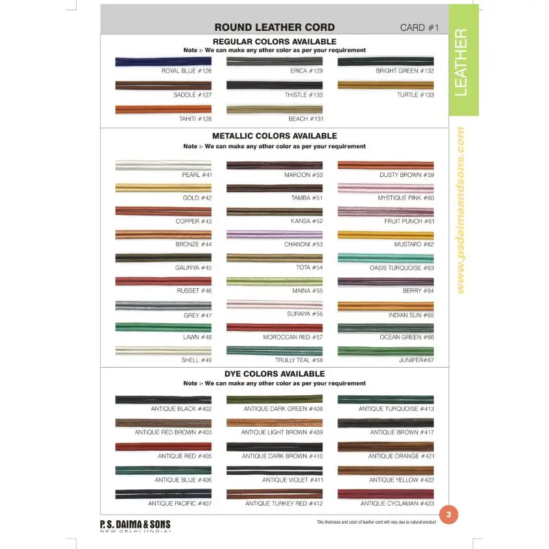 Supplier From India Round Leather Cord Genuine Quality Leather Cord Best Seller Cord Competitive Price