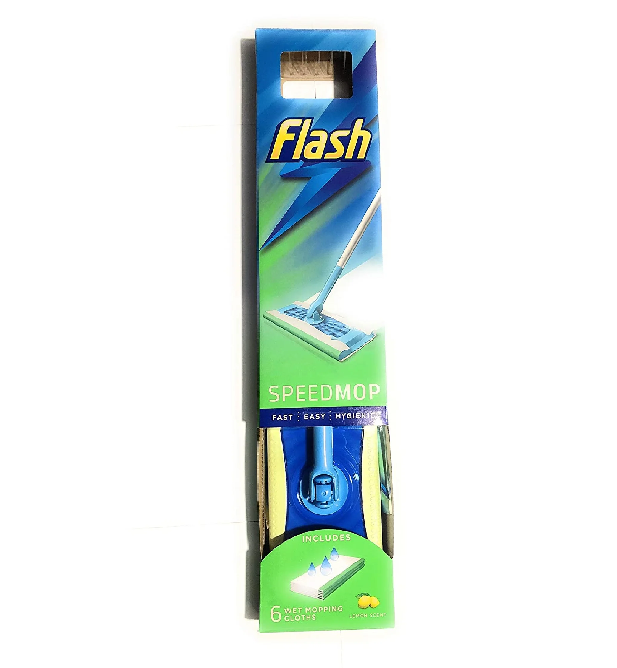 Speed Mop Starter Kit Household Cleaning  Mop and 6 Absorbing Refill Strips Easy Cleaning Mop Kit