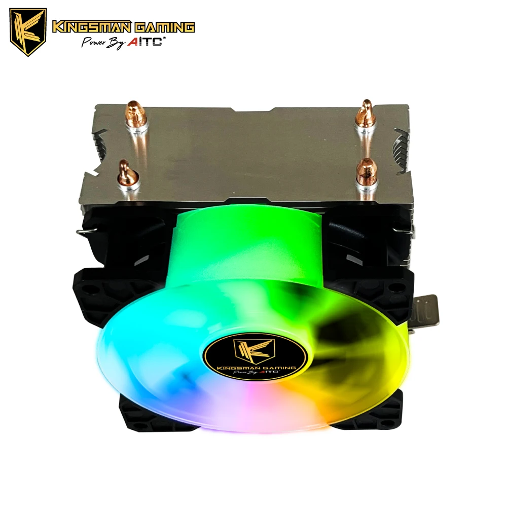 RGB LED CPU Tower Fan with u-shaped copper Heatpipes