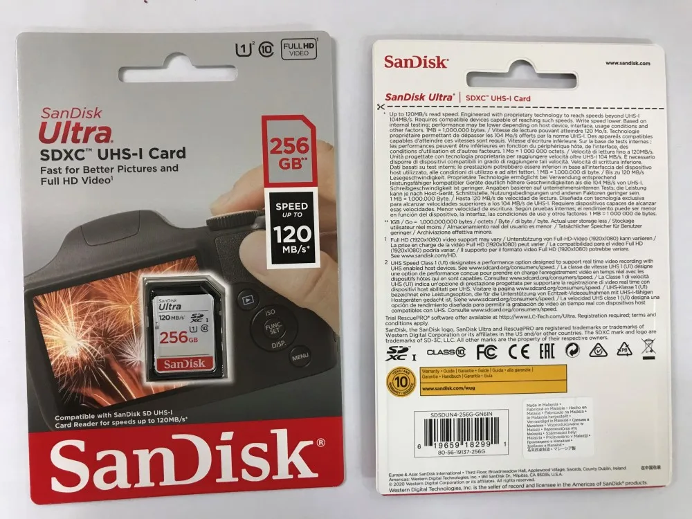 SD Card For SDXC 256GB