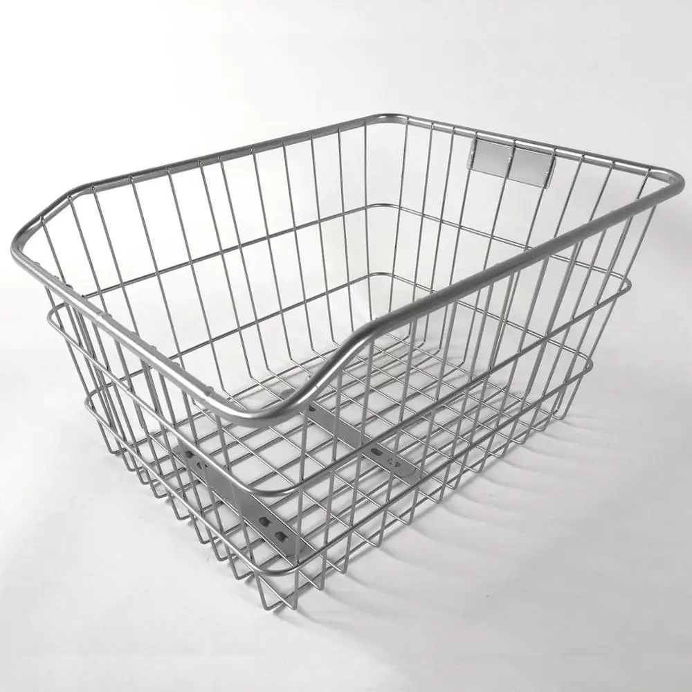 Rear bike basket bicycle with 2 color black/silver for carring any baggage