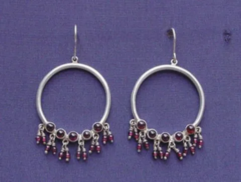 Silver charm Earring