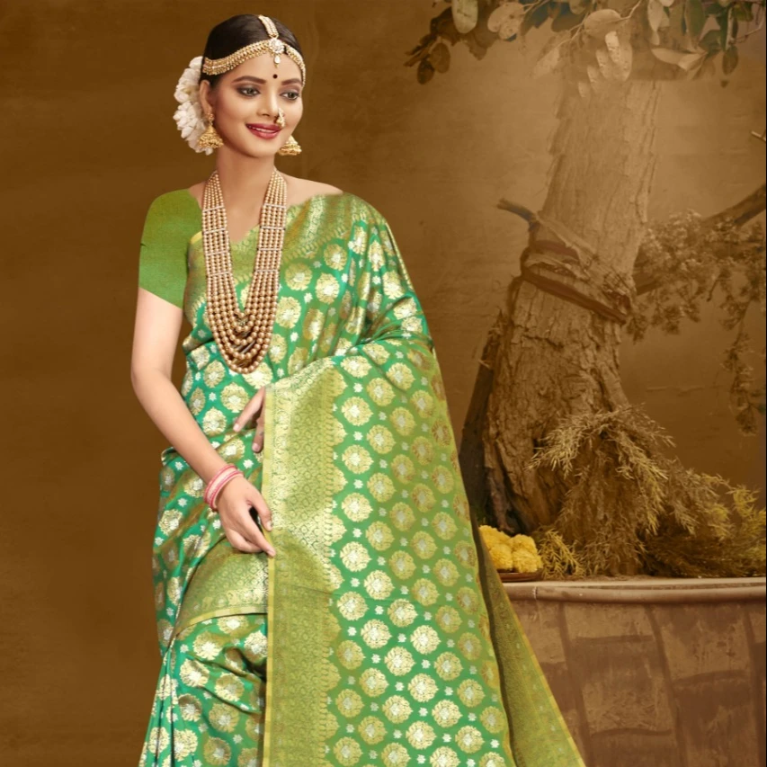 BANARASI SILK NEW DISIGNER TRADITIONAL SAREE /SARI ,SILK WEAVING JARI WORK SARI