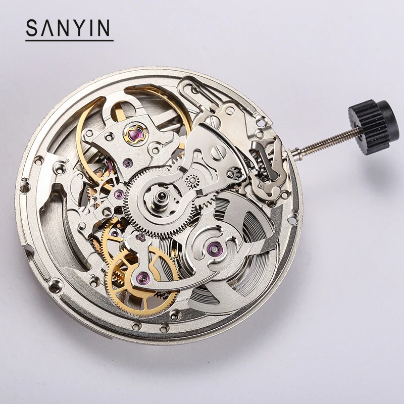 Custom OEM ETA2824 SW200 Movement Modified Watch Skeleton Power Reserve Automatic Watch Movement Parts Accessories