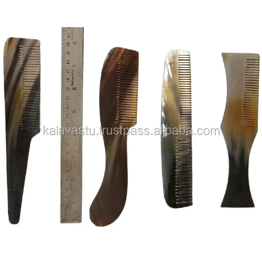 Handmade Natural Horn Combs Novelty Gifts for Hair Care-Peines de Huesos de Animales