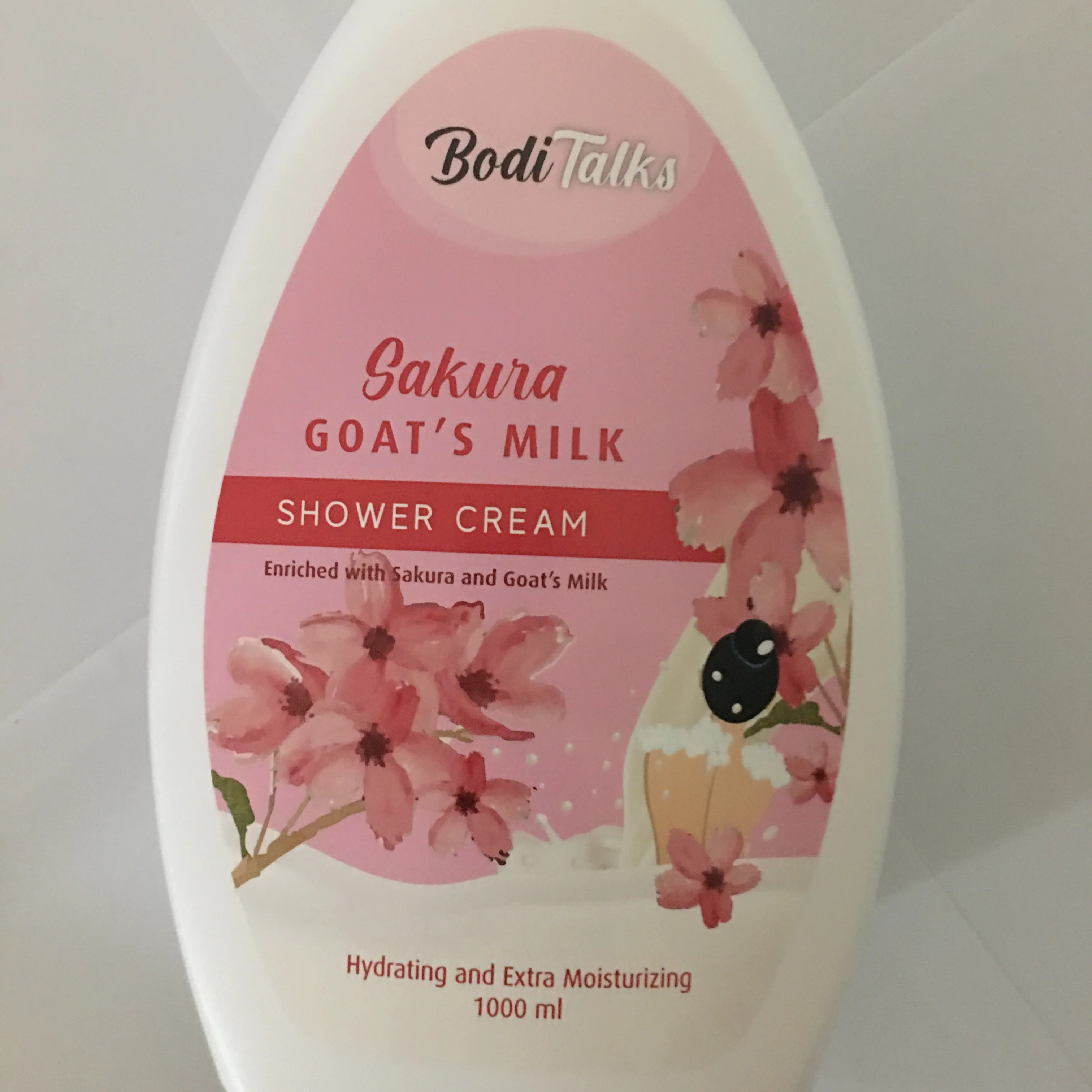  Крем для душа BODITALKS Sakura из козьего молока 1 литр жидкий крем подходит всех возрастов