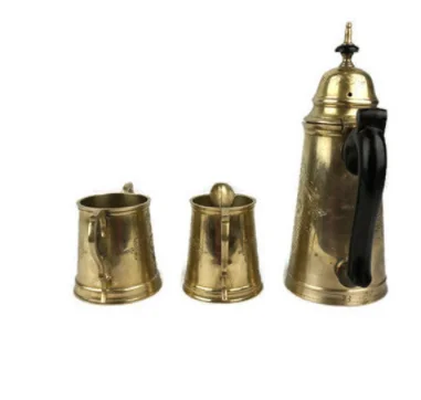 Трендовый EPNS золотой Латунный Чай Кофе Кава набор с 3 горшками Блестящий Золотой для сервировки подарков наборы на свадьбу фирменный домашний декор