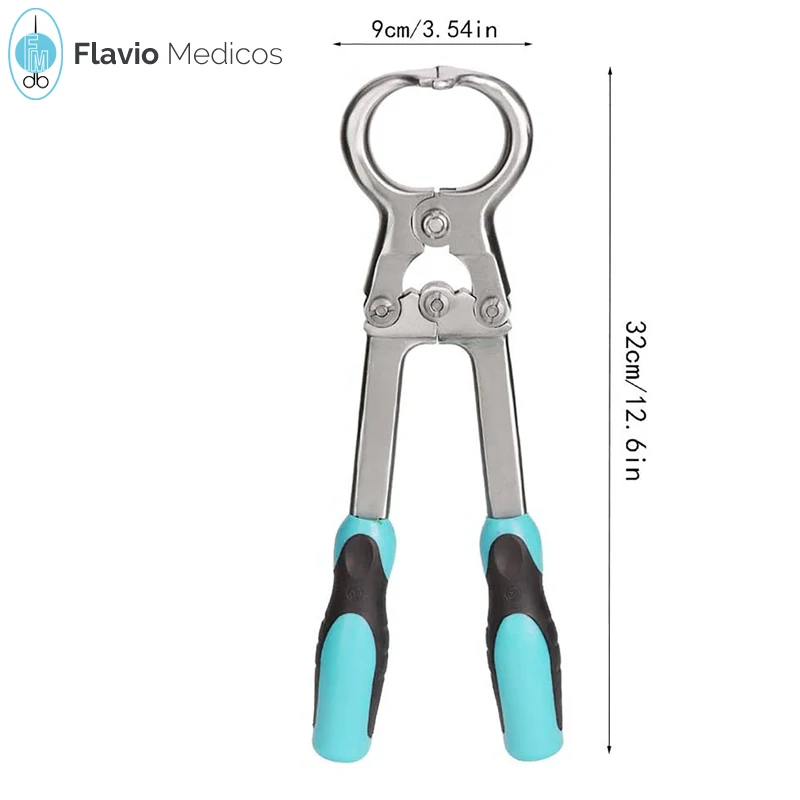 Castration Plier, Carbon Steel Durable Carbon Steel ,Non-Slip Handle Bloodless Castration Plier Tool