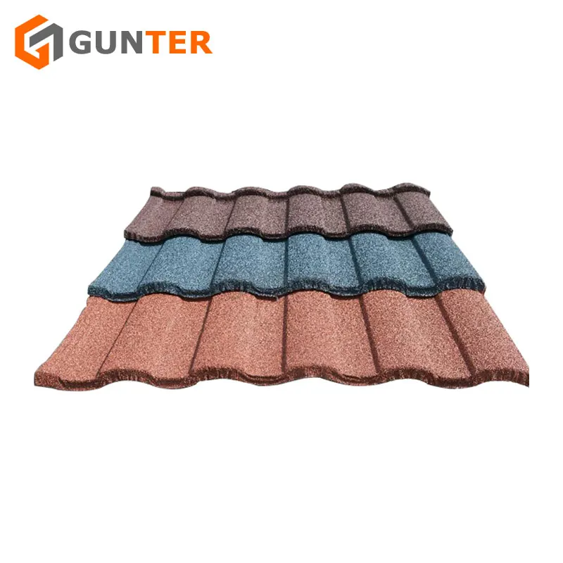 
Construction Building Roofing Materials Stone Coated Metal Roofing Tile 