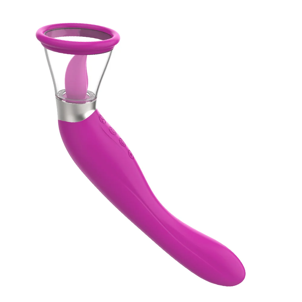 7 Modes Adult Woman Nipple Sucking Clitoral G Spot Artificial Tongue Licking Tongue Vibrator Dildo