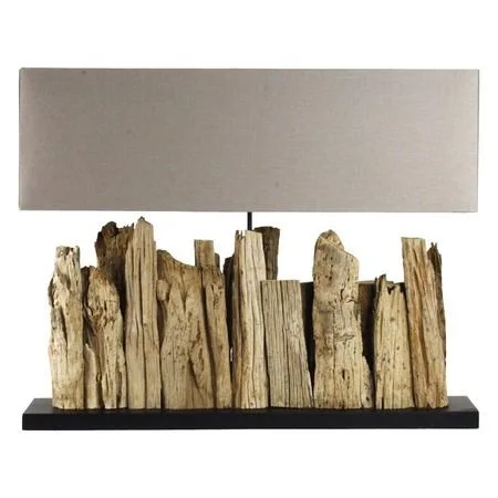 wholesale hotel farmhouse home living room bedside decorative driftwood design table lamps