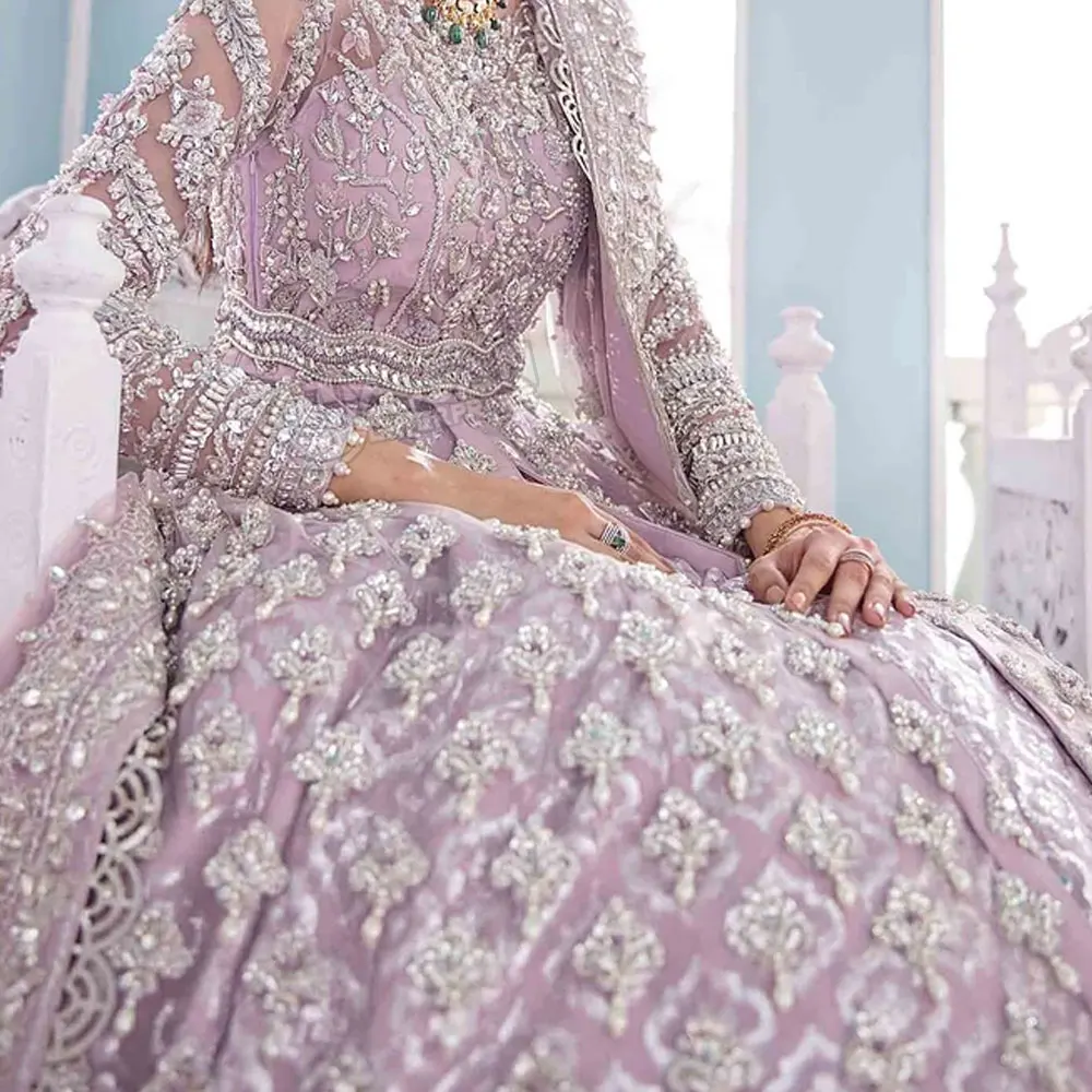 Heavy Embroidered Floor Length Traditional Bridal Suit Dresses