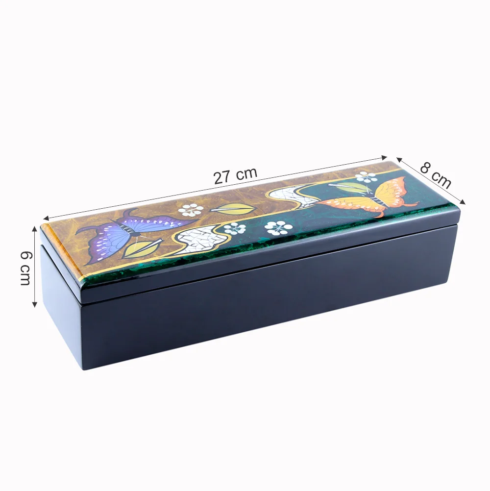 Cheap Price Handmade Glossy Lacquer Wooden Box Rectangle Shape Storage Box FOR Small Gift
