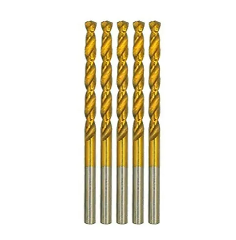
Titanium Drill Bits set (5pcs), Metal Drill Bits for Wood,Metal, Steel, Plastic 