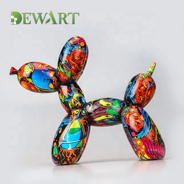 Balloon Dog Sculpture Figure Box Art Statue Style for Home Decoration Jeff Koons Resin Polyresin Europe Western OEM Customized