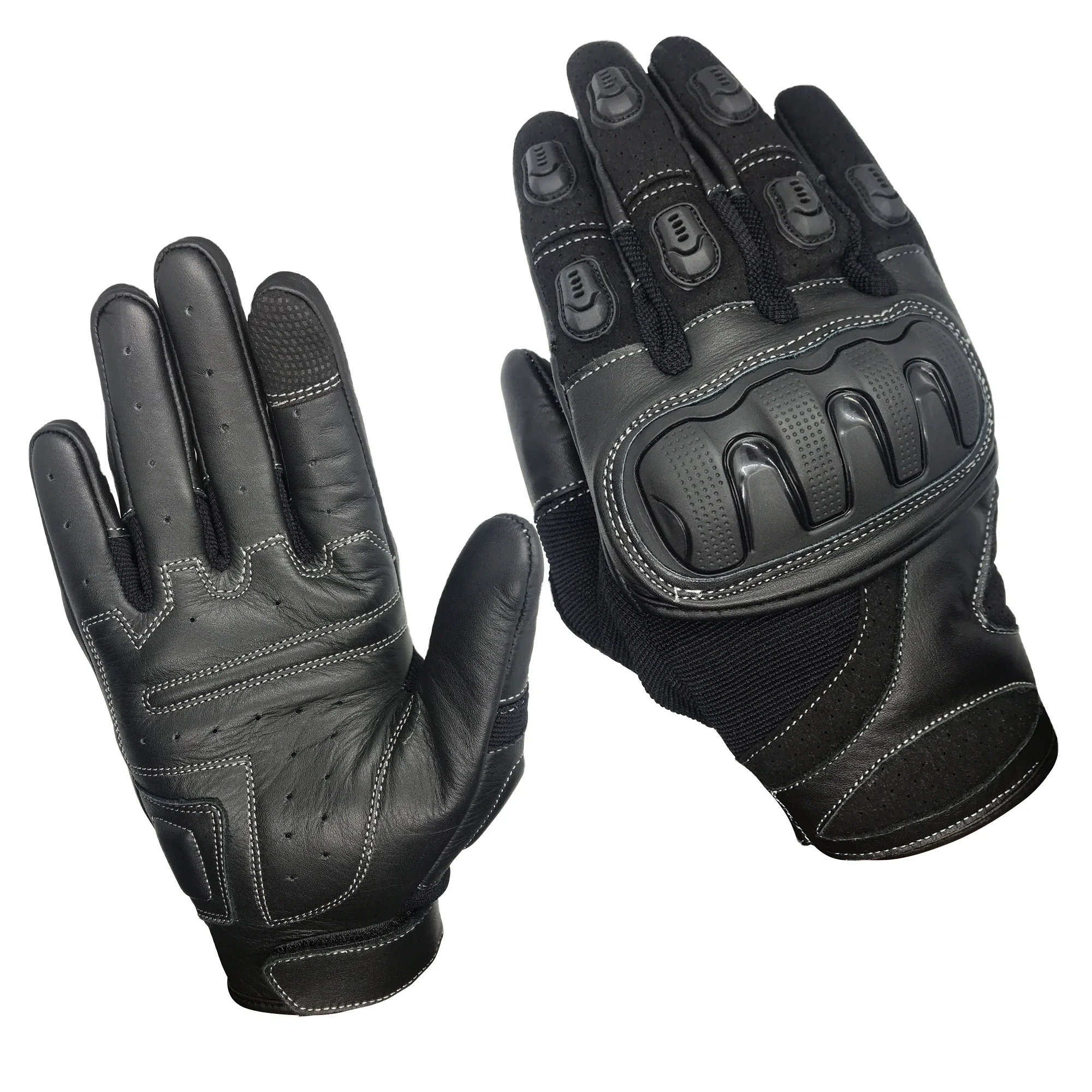 Custom Best Selling High Quality Winter Men Deerskin Leather Gloves Soft Fashion Velvet Black