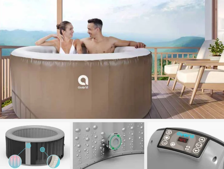  Горячая Распродажа 2021 спа-джакузи с Бали и пузырьками массажные ванны уличная портативная Спа Надувная гидромассажная Ванна