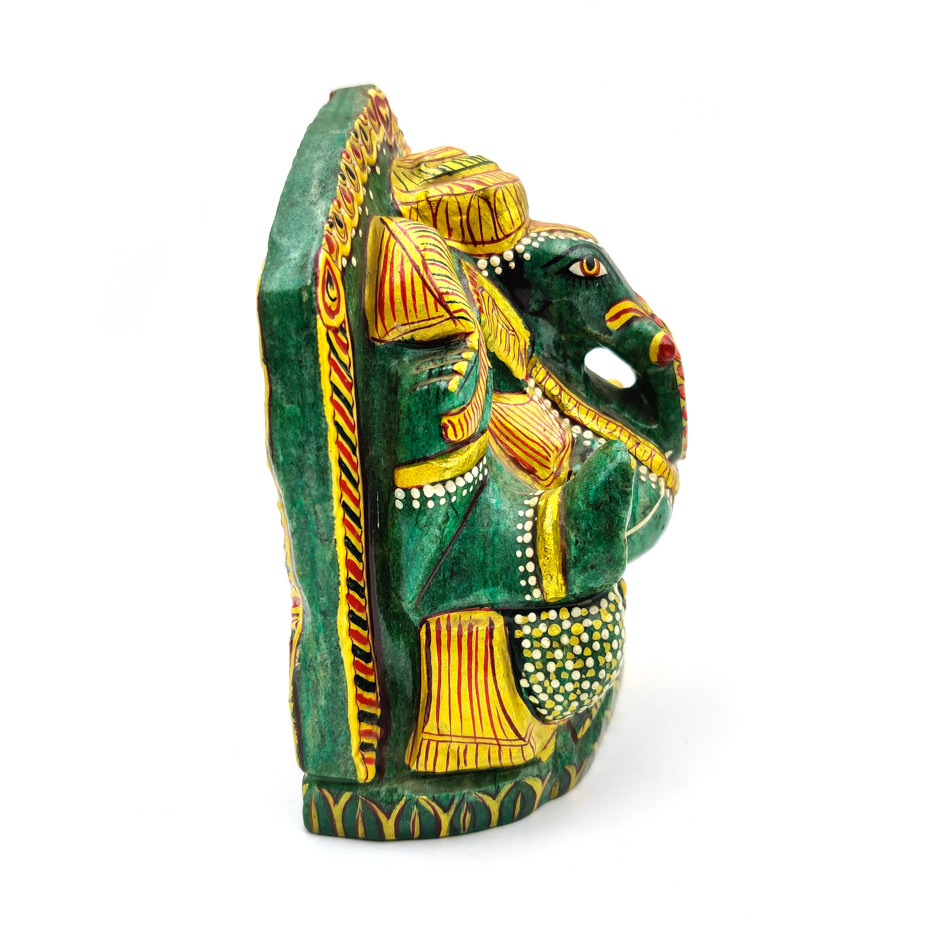 Green Aventurine Painting Ganesh Modern Art Indian India famous god lord Ganesh  painting