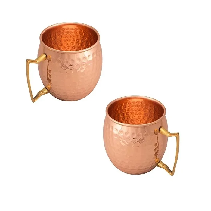 High Quality Moscow Mule Mug Beer Drinking Copper Mugs Exporter Customized Finished Copper Moscow Mule Mugs from Indian Supplier