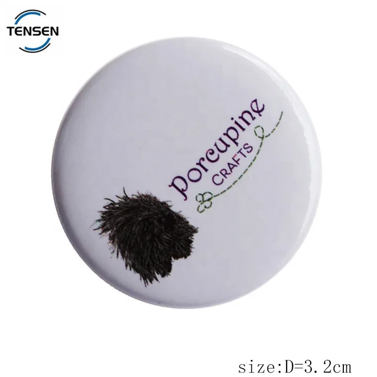 Custom clothing round button badge designs printing logo pins label tin paper badge making