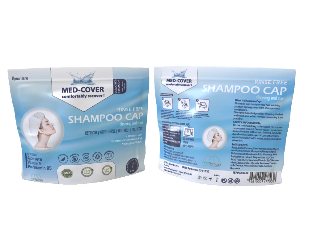 Med-Cover Shampoo Cap Rinse Free Cosmetic Hair Care Hair Treatment Easy Use OEM Customized Packing Low MOQ
