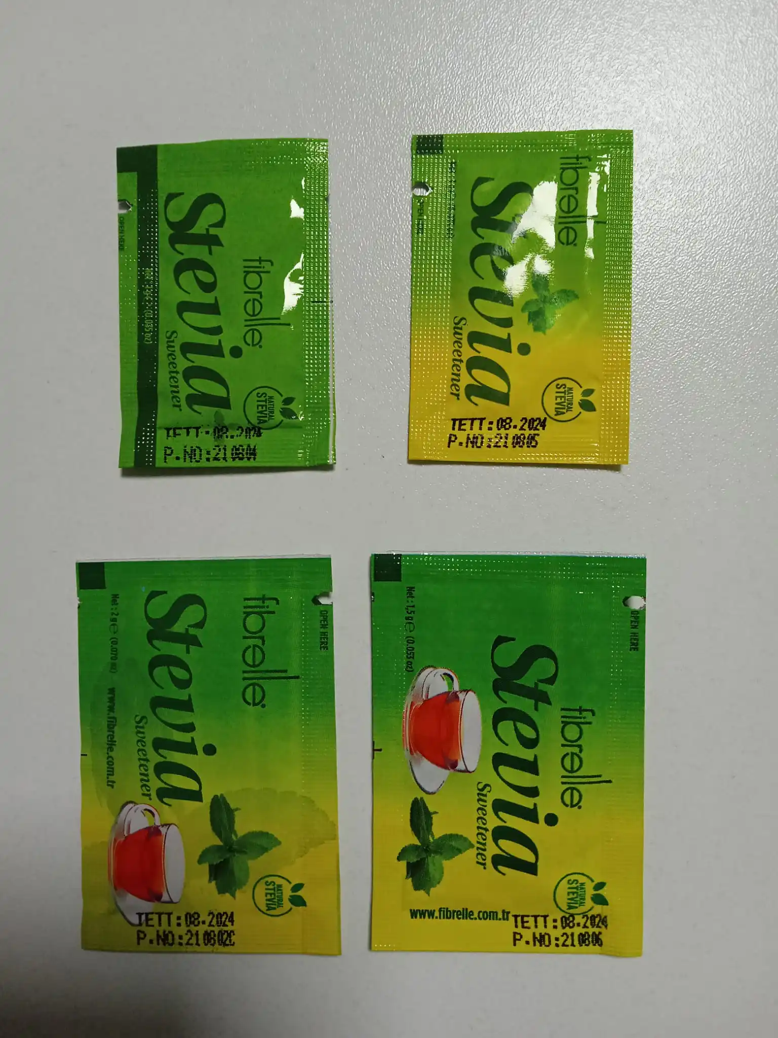 Brand-new Sweetener -Fibrelle Sachet with Stevia & Sucralose Wholesale Product Low Glisemic Indice 1 gr 50 pcs