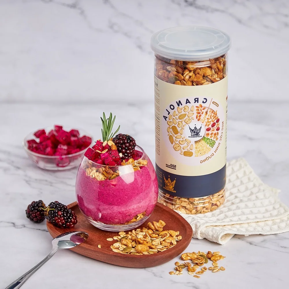 Упаковка коробок, грецкий орех без сахара, овса, гранола для взрослых с ароматом Вани и меда