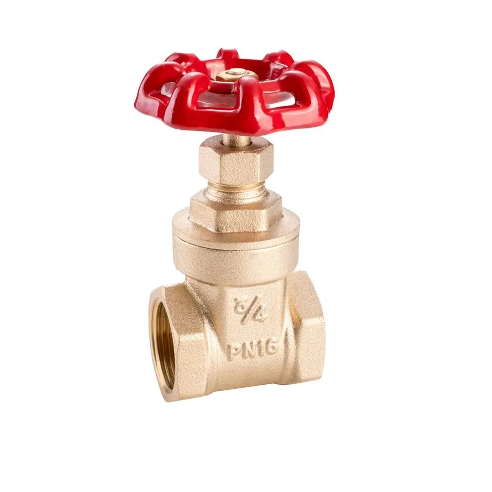 High quality lead free brass gate valve Nickel plated DN8 - DN100 use for gas