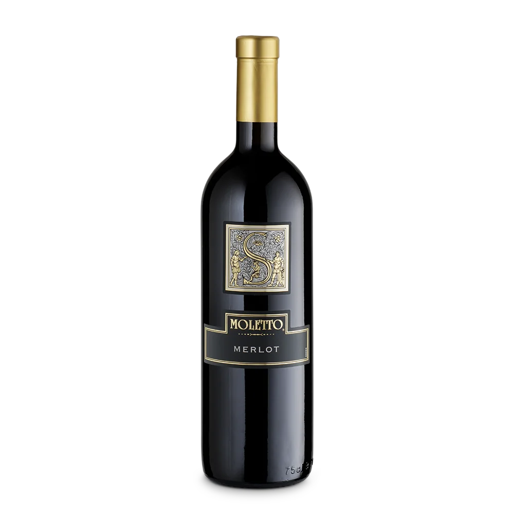 
Merlot Red Still Wine From Italy Veneto District Produced From Merlot Grapes 