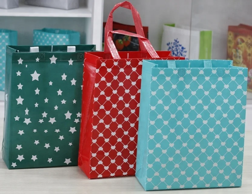 Non woven PP shopping Bag laminated BOPP film reusable eco friendly bags for promotional, advertising,etc