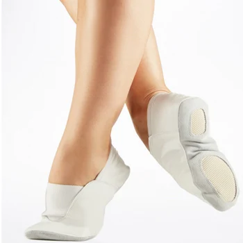 Кожаные гимнастические туфли с резиновыми вставками