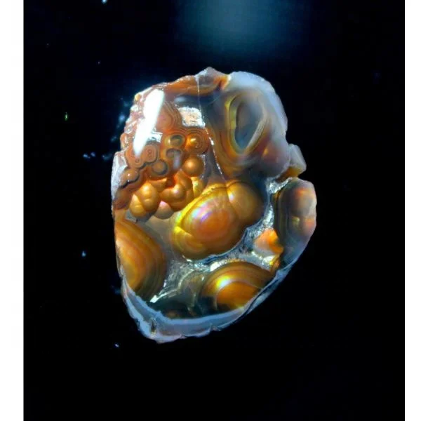 Natural Mexican Fire Agate Smooth Rough Cabochon Gemstone  Fancy Shape