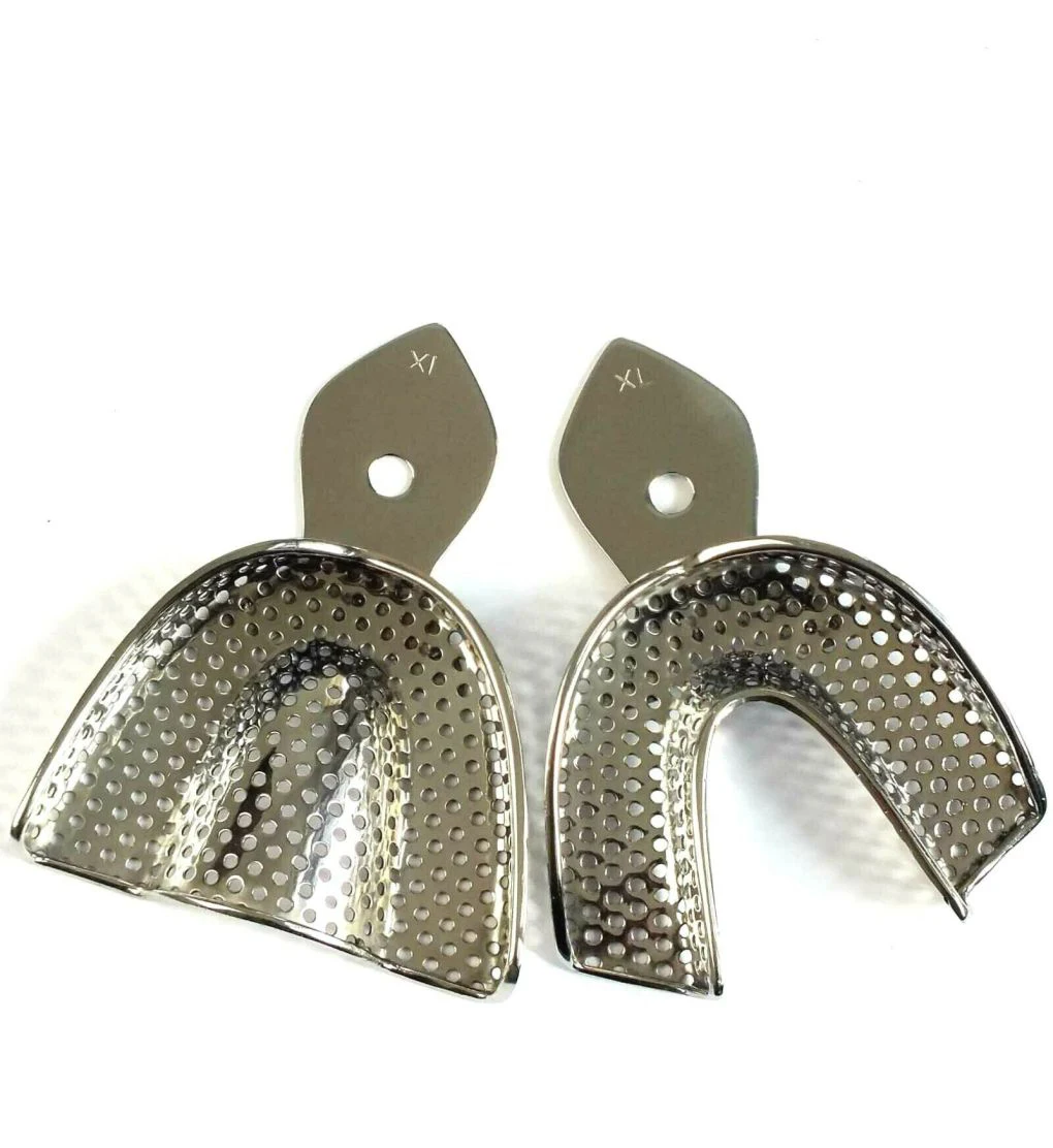 SET OF 8 PIECES (SMALL+ MEDIUM + LARGE + EXTRA LARGE) ORTHODONTIC PERFORATED IMPRESSION TRAYS AUTOCLAVABLE    MGI-DEN-390