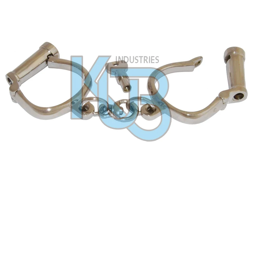 Police Handcuffs Folding Metal Handcuffs High Quality Carbon Steel Police Duty Firm Color 300 20g KUB Industry PK