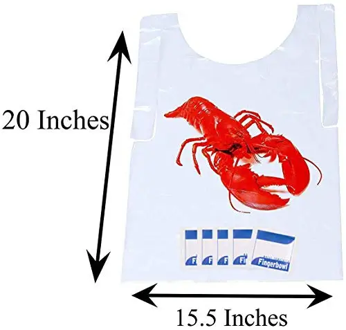 Disposable Plastic Lobster Bibs Crawfish Bibs - Keep Clothing Clean Direct from Vietnam Manufacturers