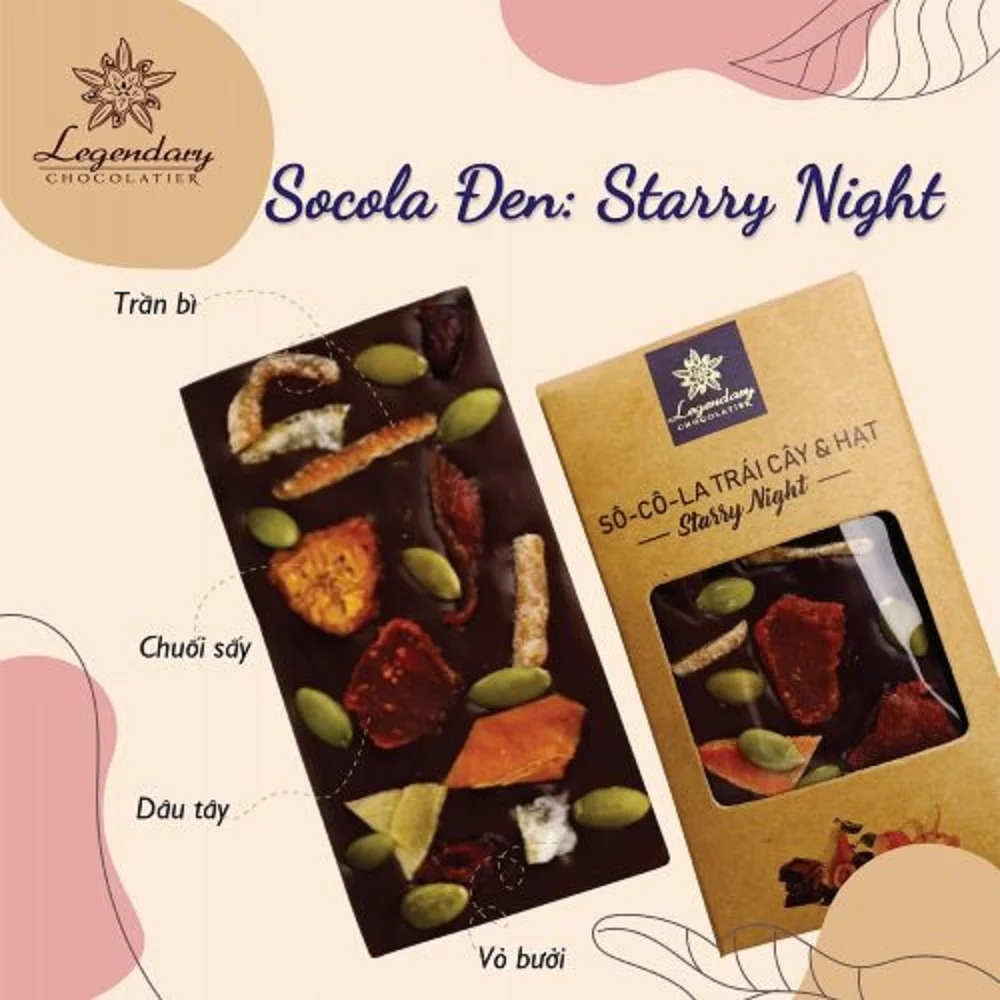  Легендарный шоколад с высоким содержанием шоколада Вьетнам молочный фрукты и орехи шоколадный мятный вкус сделано в вьетнаме