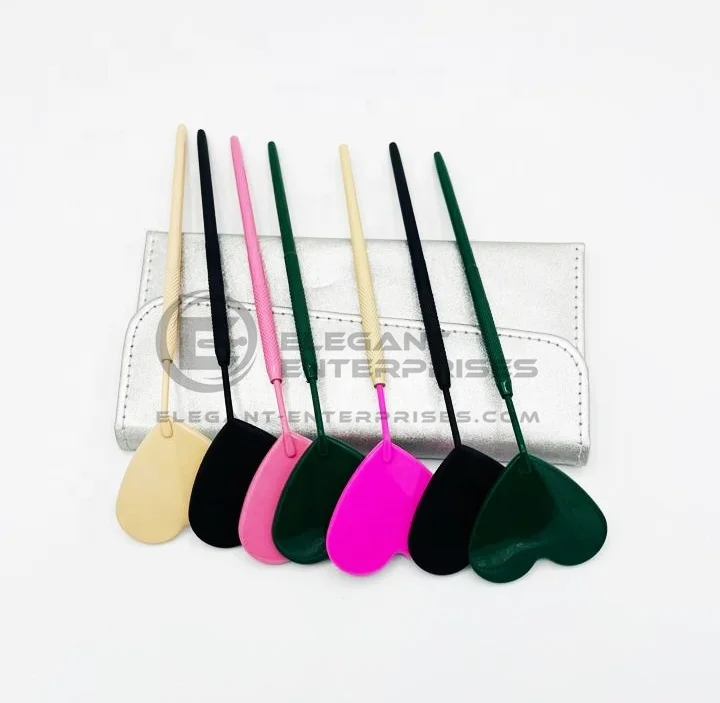 Best Selling Heart Shape Sustainable Eyelash Extension Mirrors With Different Powder Coated Colors Stainless Steel Private Label
